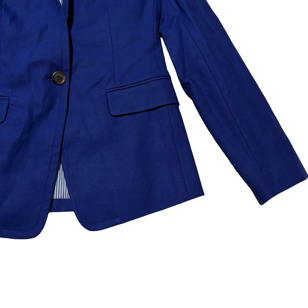 NWT J.CREW Regent Blazer 100% Linen Single Button Front Size 4 - 18 x 26 - Picture 4 of 8